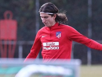 Filipe Luis, en un entrenamiento Filipe Luis, en un entrenamiento
