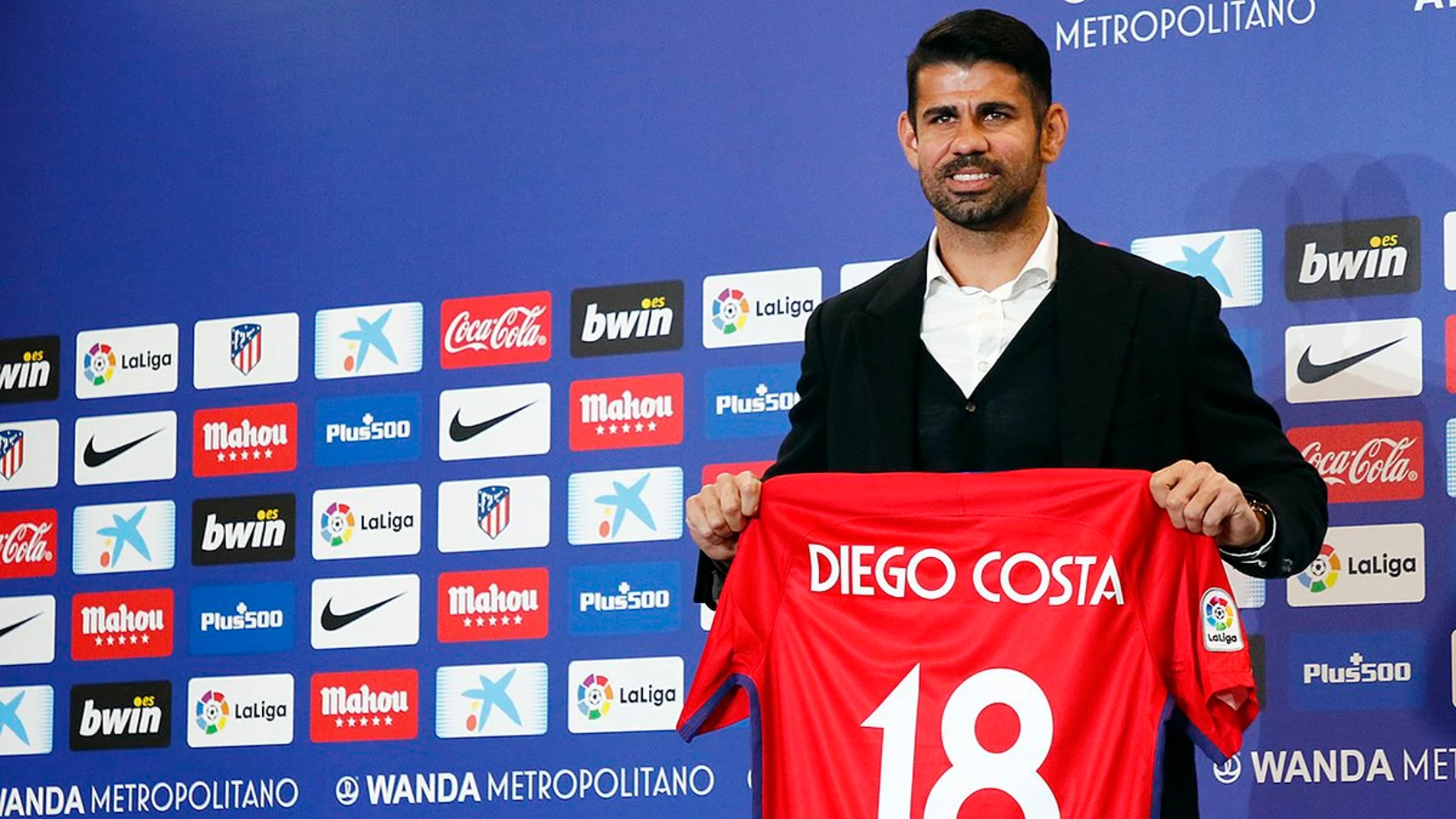 Diego Costa, con la camiseta del Atlético Diego Costa, con la camiseta del Atlético