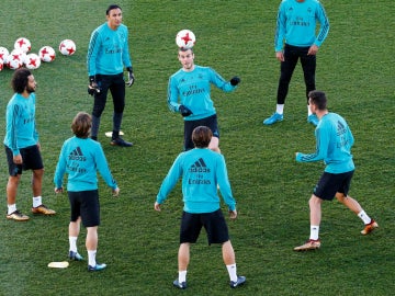 El Real Madrid, en un entrenamiento El Real Madrid, en un entrenamiento