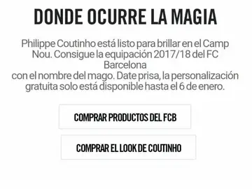 Mensaje sobre Coutinho Mensaje sobre Coutinho