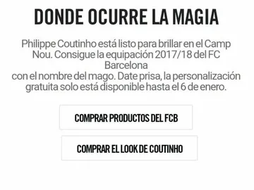 Mensaje sobre Coutinho Mensaje sobre Coutinho