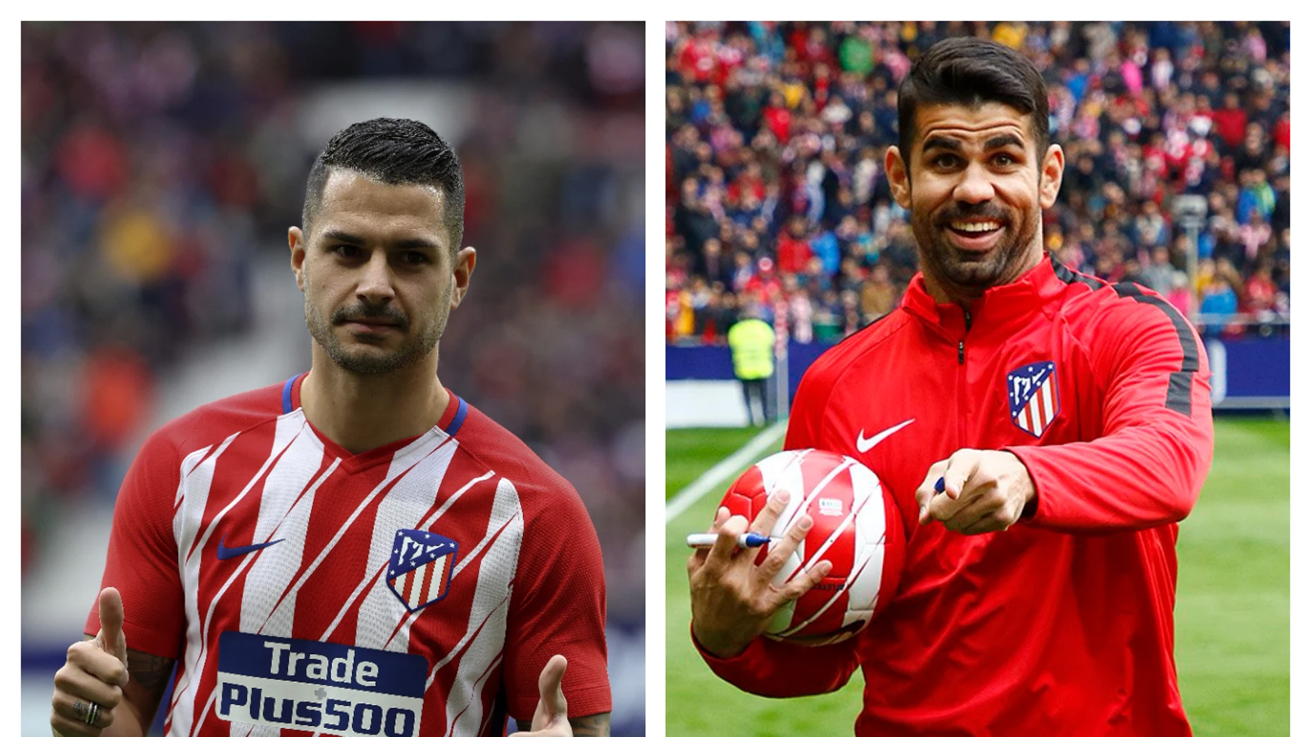Costa y Vitolo en su presentación Costa y Vitolo en su presentación