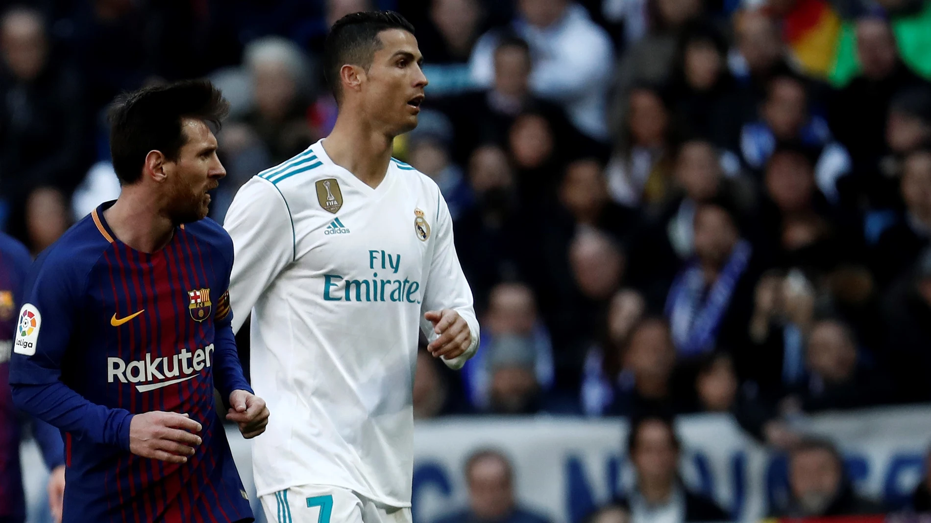 Messi y Cristiano Ronaldo, durante el Clásico Messi y Cristiano Ronaldo, durante el Clásico