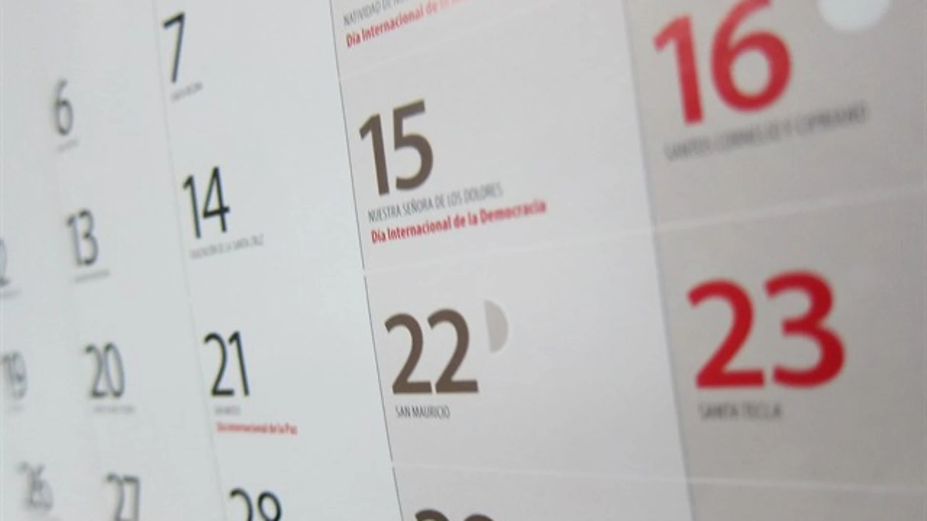 Imagen de un calendario Imagen de un calendario