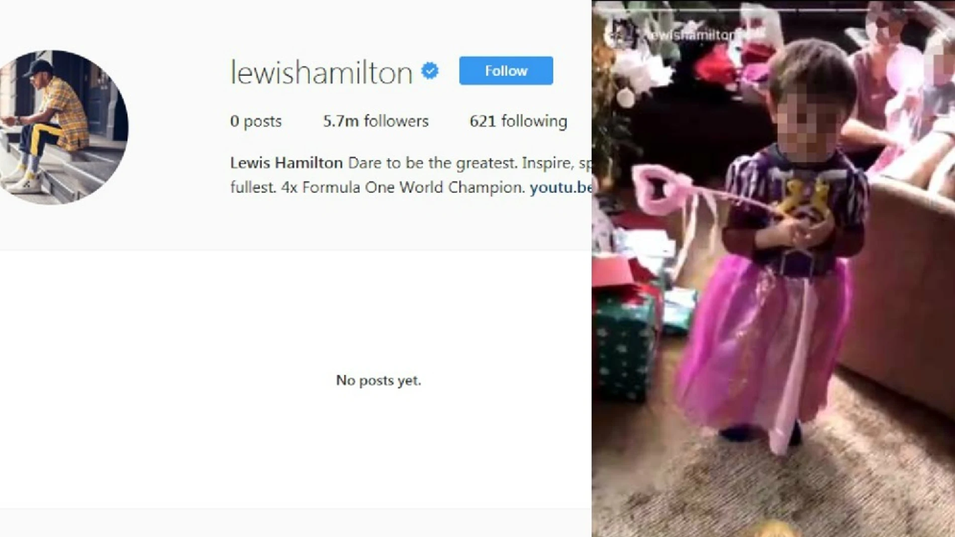 Hamilton borra su cuenta de Instagram