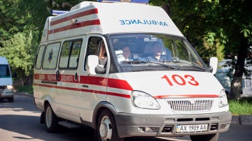 Una ambulancia de Ucrania