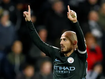 Silva celebra un gol con el Manchester City Silva celebra un gol con el Manchester City