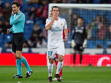 Lucas Vázquez celebra un gol ante el Numancia Lucas Vázquez celebra un gol ante el Numancia