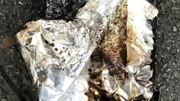 La batería del iPhone que explotó en Zurich La batería del iPhone que explotó en Zurich