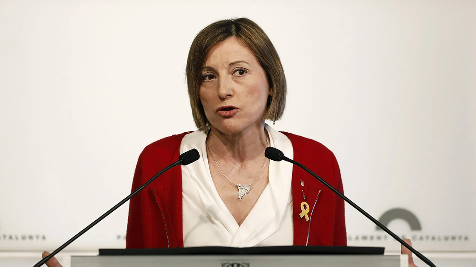 Carme Forcadell, en rueda de prensa Carme Forcadell, en rueda de prensa