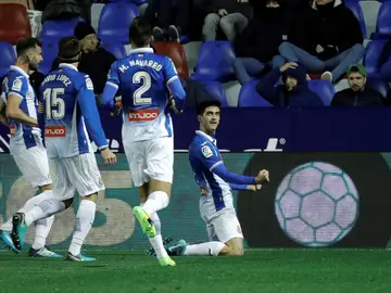 Gerard Moreno celebra su gol ante el Levante Gerard Moreno celebra su gol ante el Levante