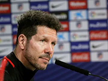 Simeone, en rueda de prensa Simeone, en rueda de prensa