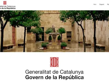La página web 'Govern de la República' La página web 'Govern de la República'