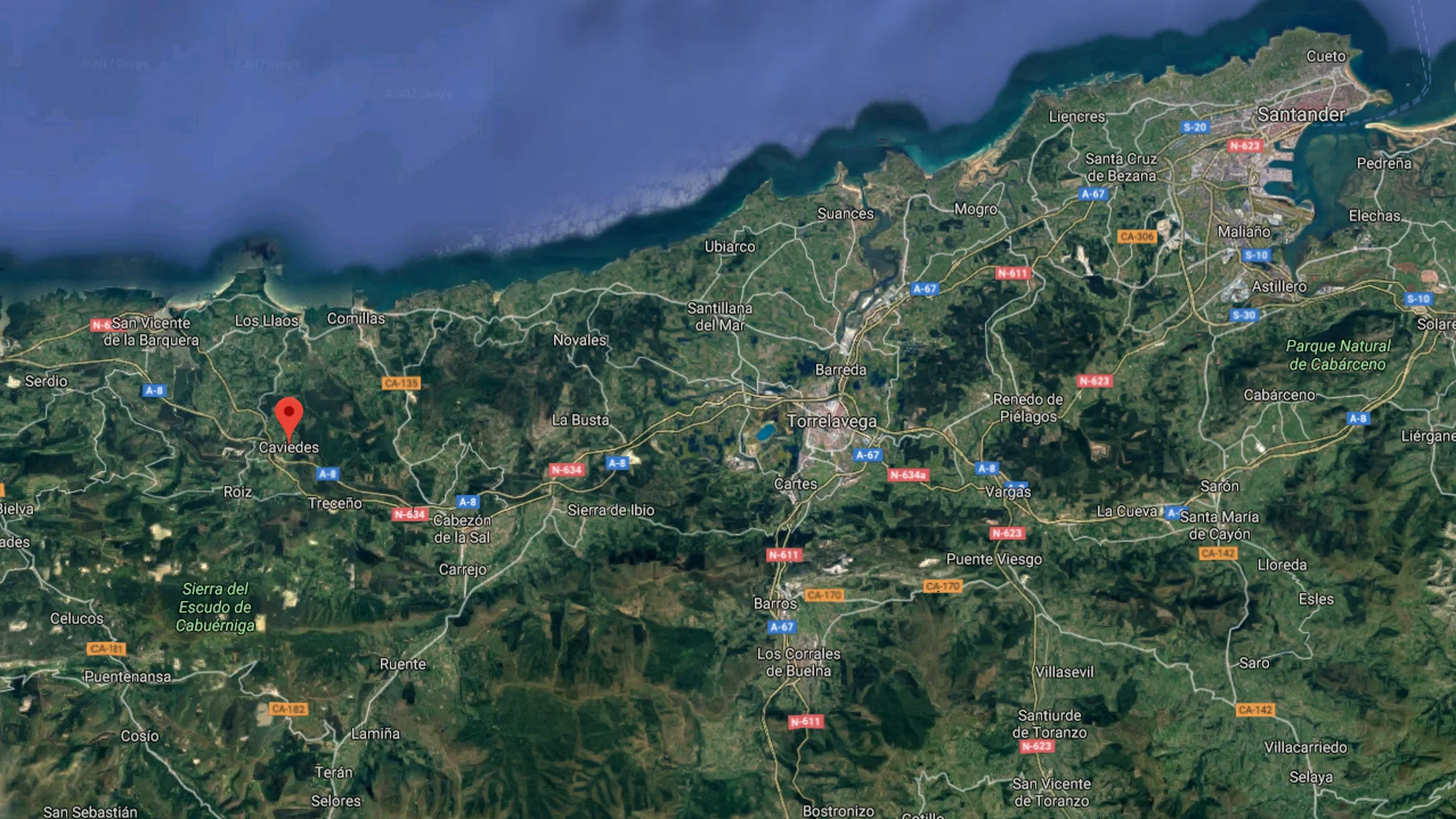 Zona en la que ha tenido lugar el accidente Zona en la que ha tenido lugar el accidente