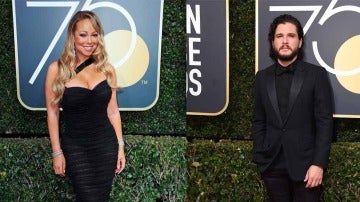 Mariah Carey y Kit Harington en los Globos de Oro