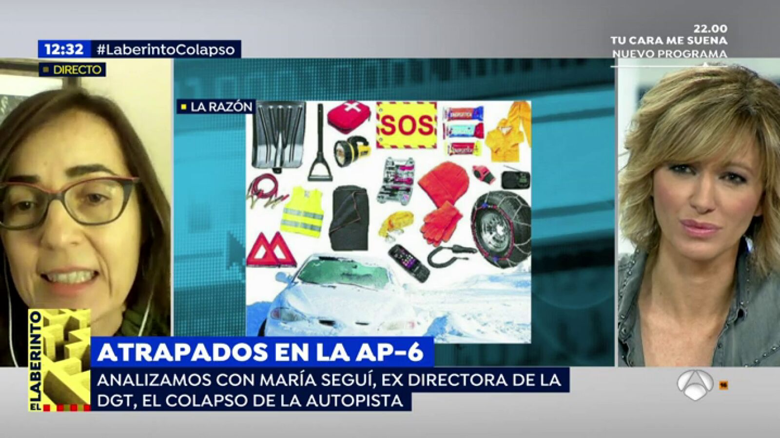 La exdirectora de la DGT, sobre el kit para nevadas: 