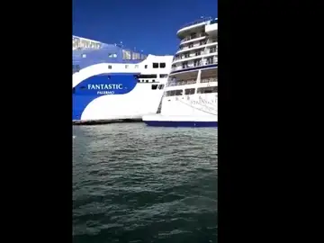 El ferry que ha colisionado con el crucero El ferry que ha colisionado con el crucero