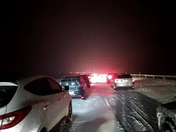 Nieve en la AP-6 Nieve en la AP-6