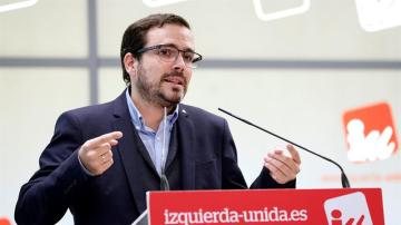 El líder de Izquierda Unida, Alberto Garzón