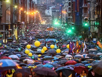 Manifestación Bilbao contra la dispersión de presos de ETA Manifestación Bilbao contra la dispersión de presos de ETA