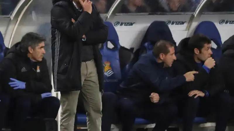 El entrenador de la Real Sociedad, Eusebio Sacristán. El entrenador de la Real Sociedad, Eusebio Sacristán.