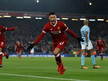 Alex Oxlade-Chamberlain celebra el 1-0 ante el Manchester City Alex Oxlade-Chamberlain celebra el 1-0 ante el Manchester City