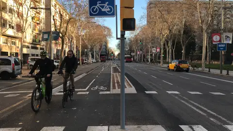 Carril bici en Barcelona Carril bici en Barcelona