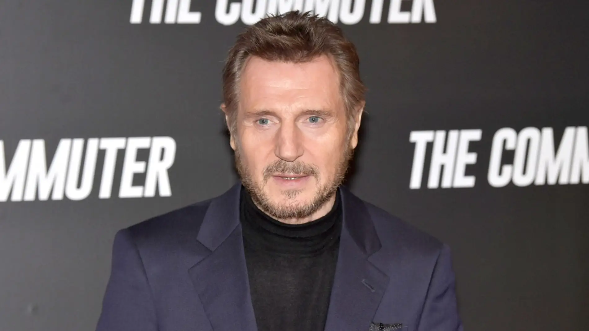 Liam Neeson presentando 'The Commuter'