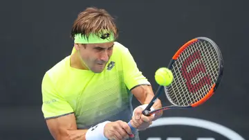 David Ferrer, durante su partido en el Open de Australia David Ferrer, durante su partido en el Open de Australia