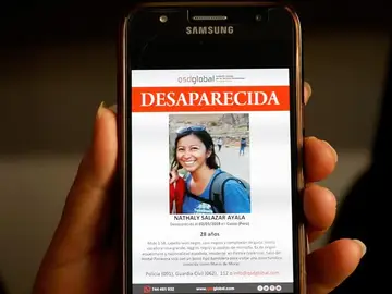 Imagen de Nathaly Salazar, la joven desaparecida desde el pasado 1 de enero en Perú Imagen de Nathaly Salazar, la joven desaparecida desde el pasado 1 de enero en Perú