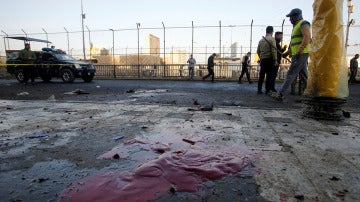 Imagen del escenario en el que ha tenido un doble atentado en Bagdad