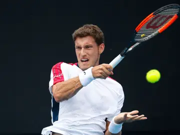 Pablo Carreño, durante su debut en el Open de Australia Pablo Carreño, durante su debut en el Open de Australia