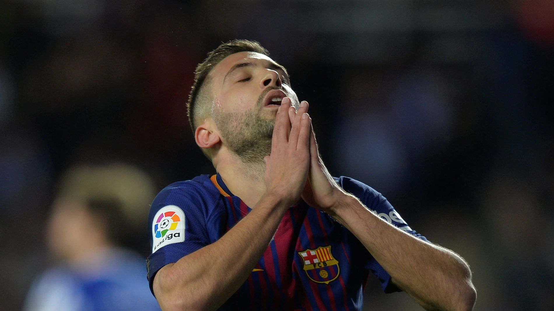 Jordi Alba, durante el partido contra la Real Sociedad Jordi Alba, durante el partido contra la Real Sociedad