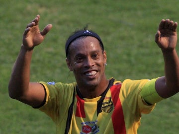 Ronaldinho, durante un partido