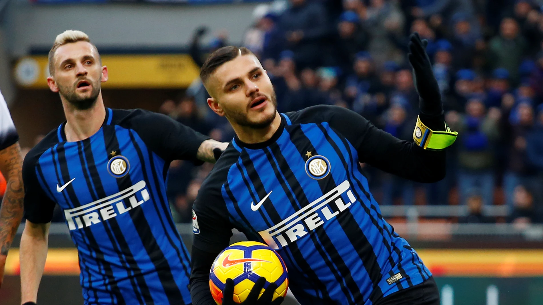 Mauro Icardi celebra un gol con el Inter de Milán Mauro Icardi celebra un gol con el Inter de Milán