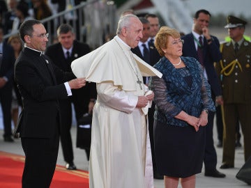 El Papa Francisco y la presidenta Bachelet