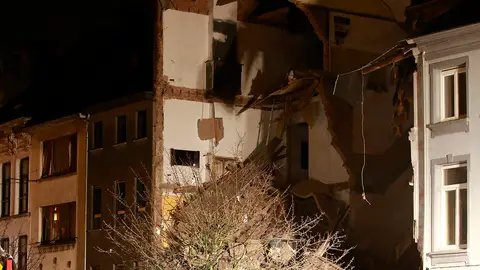Imagen del edificio afectado por la explosión en Amberes Imagen del edificio afectado por la explosión en Amberes