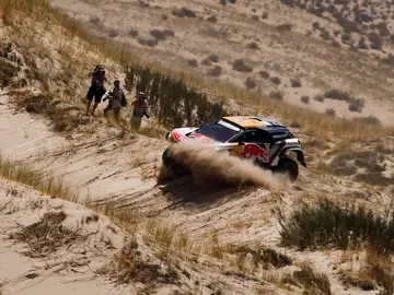 Peterhansel, durante la décima etapa del Dakar Peterhansel, durante la décima etapa del Dakar