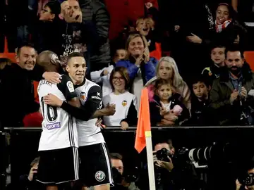 Rodrigo Moreno celebra un gol ante el Alavés Rodrigo Moreno celebra un gol ante el Alavés