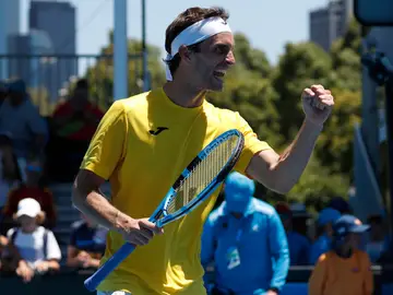 Albert Ramos celebra un punto en el Open de Australia Albert Ramos celebra un punto en el Open de Australia