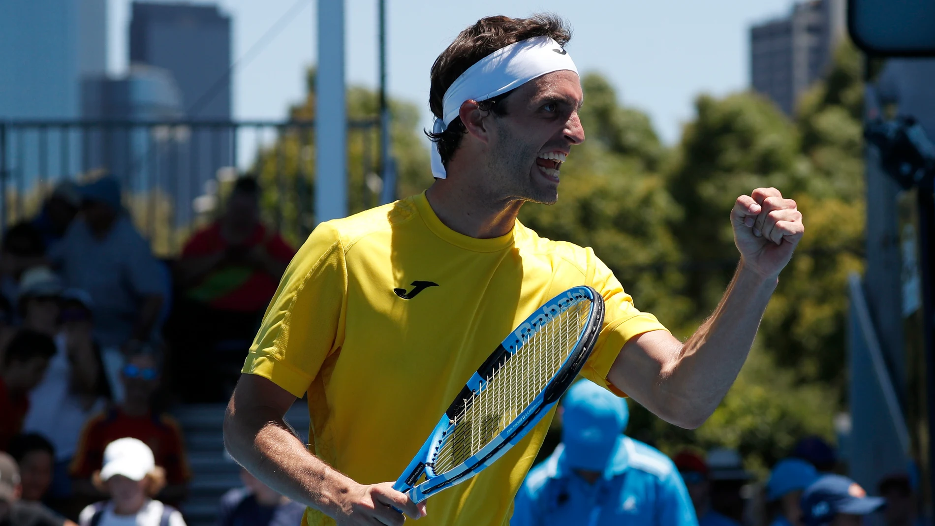Albert Ramos celebra un punto en el Open de Australia Albert Ramos celebra un punto en el Open de Australia