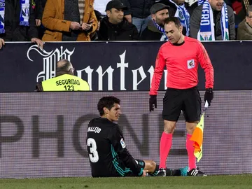 Vallejo, lesionado en el partido de Copa ante el Leganés Vallejo, lesionado en el partido de Copa ante el Leganés