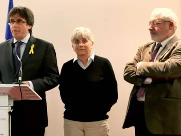 Carles Puigdemont, Clara Ponsatí y Lluís Puig Carles Puigdemont, Clara Ponsatí y Lluís Puig