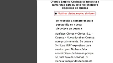 Oferta de empleo Oferta de empleo