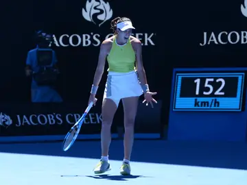 Muguruza se desespera tras un punto Muguruza se desespera tras un punto