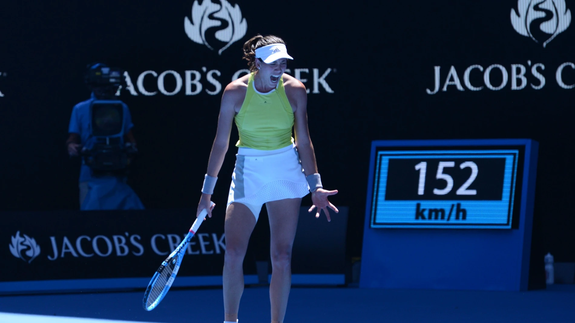 Muguruza se desespera tras un punto Muguruza se desespera tras un punto