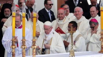 El Papa Francisco en una misa en Chile