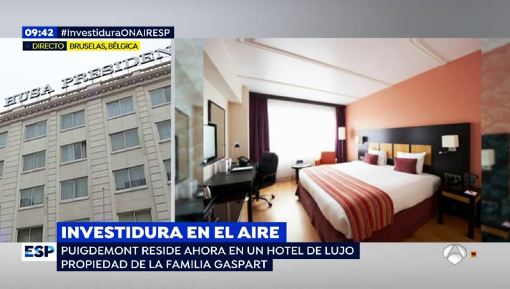 Imágenes del hotel en el que reside Puigdemont en Bruselas