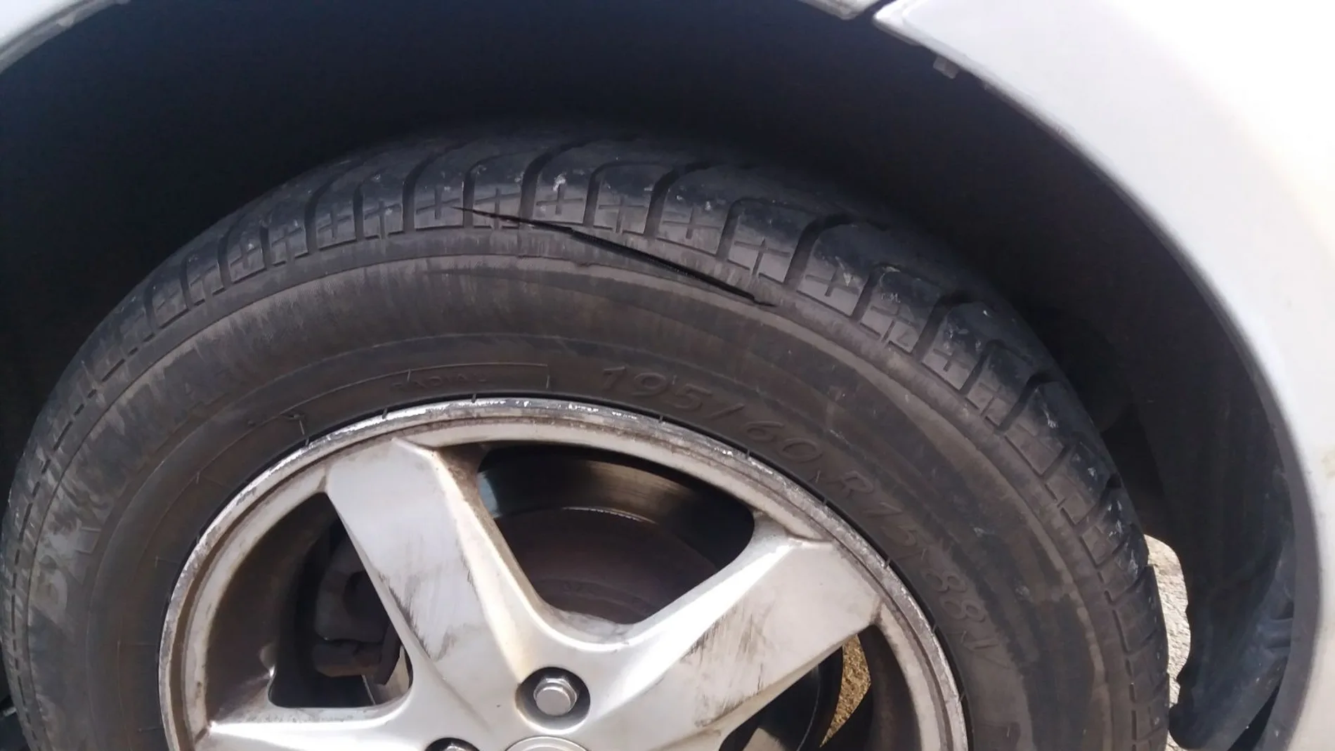 Coche atacado de una militante de Ciudadanos Coche atacado de una militante de Ciudadanos