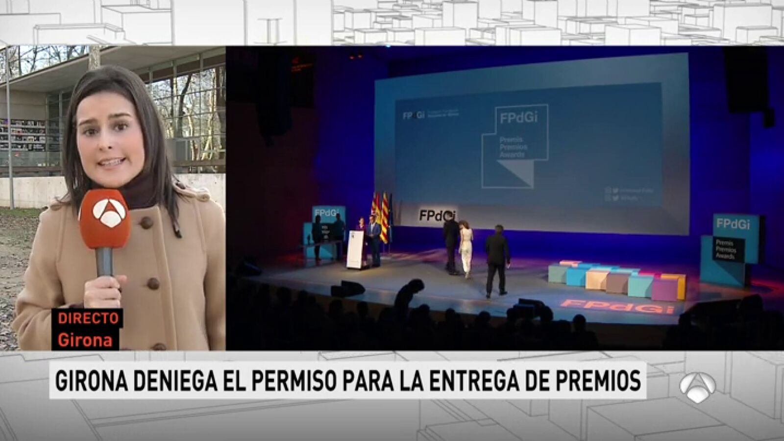 Alegan obras para impedir la gala de los Premios Princesa de Girona en el auditorio de la ciudad